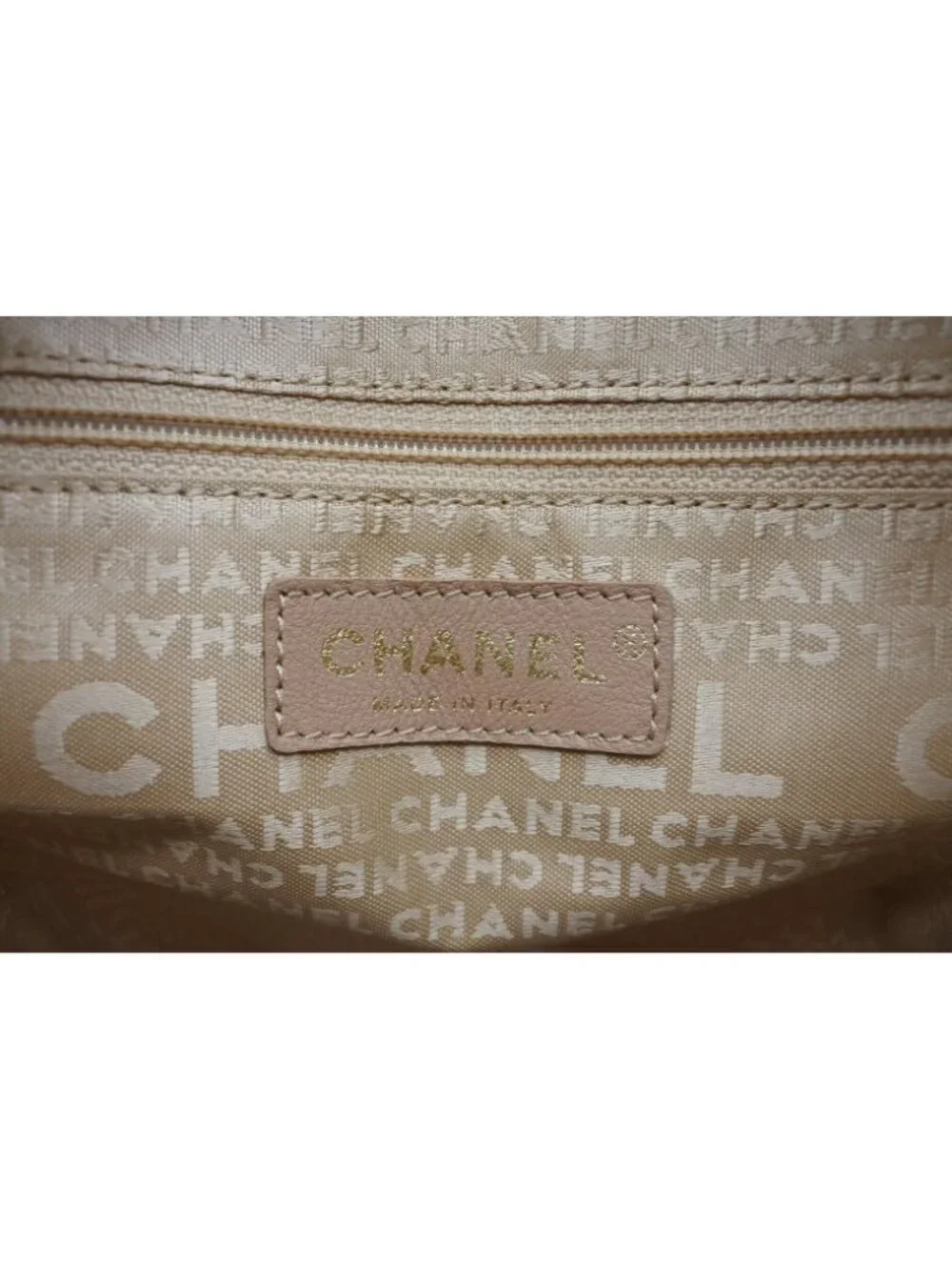 Chanel Handbag Caviar Leather CC Logo Fringe Gold